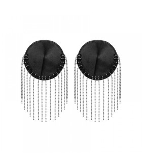 Пестиси на соски з намистинами Obsessive Milladis, чорні, One Size - No Taboo