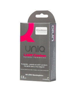 Гумки жіночі безлатексні Uniq Lady, 3 шт. - No Taboo