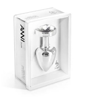 Анальная пробка L Diogol, с кристаллом Сваровски, красная, металлическая, 7 х 3.5 см - No Taboo