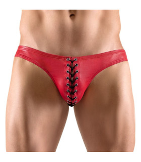 Трусы сексуальные мужские S Svenjoyment, со шнуровкой, красные - No Taboo