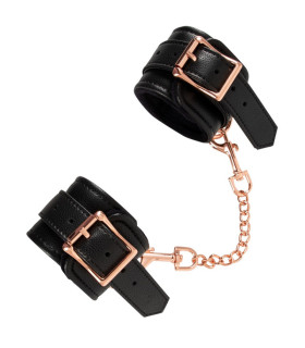 Наручники з ланцюжком Bad Kitty, чорні, 15-21 см - No Taboo
