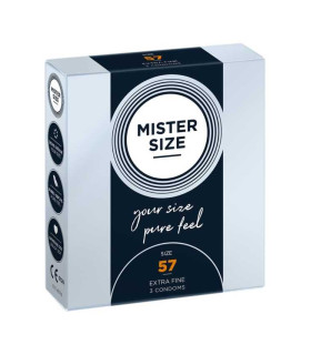 Презервативи з натурального латексу Mister Size 57 мм, 3 штуки - No Taboo