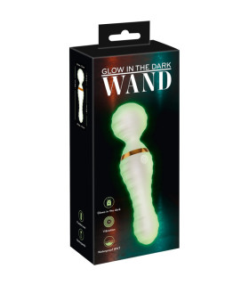 Вібратор-мікрофон двосторонній You2Toys, світиться в темряві, білий, 19.5 х 5.2/4.3 см - No Taboo