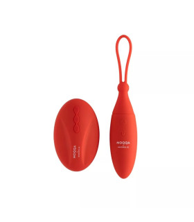 Виброяйцо с пультом Amorelie Moqqa, красное, 8 х 3.5 см - No Taboo