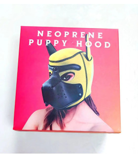 Маска собаки на голову, з прорізами для очей Be My Master, чорно-синя, One Size - No Taboo