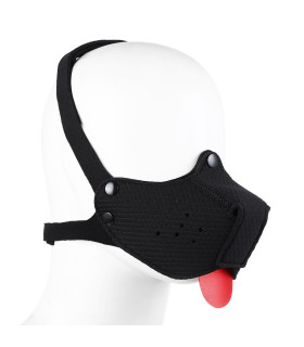  Маска собаки для БДСМ, чорна, One Size - No Taboo