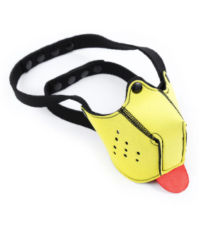 Маска собаки для БДСМ, желтая, One Size - No Taboo