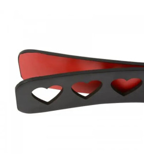 Паддл подвійний з вирізами у формі сердечок, червоно-чорний - No Taboo
