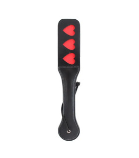 Паддл подвійний з вирізами у формі сердечок, червоно-чорний - No Taboo
