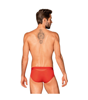 Трусы мужские L/XL Obsessive Boldero, с сеточкой, красные - No Taboo