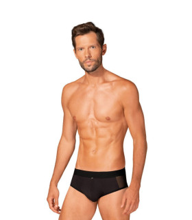 Труси чоловічі L/XL Obsessive Boldero, з сіточкою, чорні - No Taboo