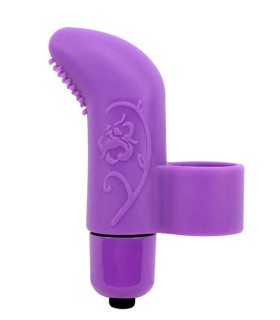 Вибратор на палец с рельефом Chisa, фиолетовый, 7.4 х 4.1 см - No Taboo