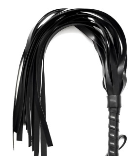 Флогер з плетеною ручкою, чорний, 45 см - No Taboo