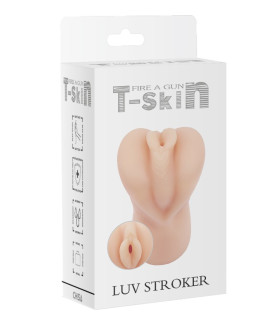 Мастурбатор реалистичный вагина Chisa T-Skin, бежевый, 14.8 х 7.4 см - No Taboo