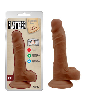 Реалістичний фалоімітатор Chisa T-skin ReaL, з присоскою, коричневий, 18.6 х 3.8 см - No Taboo