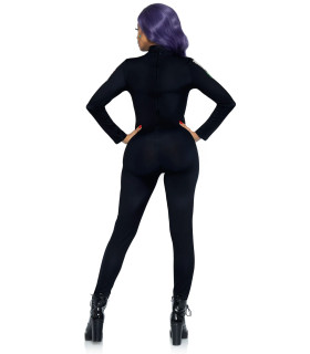 Комбинезон с принтом скелета S Leg Avenue Skeleton Floral, черный - No Taboo