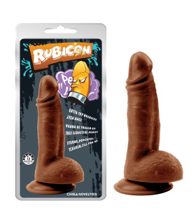 Фаллоимитатор реалистичный Chisa Rubicon, с присоской, коричневый, 20 х 4.3 см - No Taboo