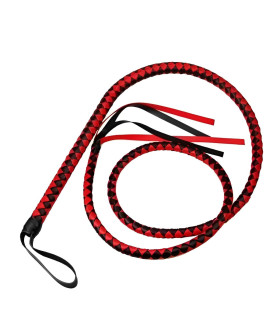 Кнут плетеный, черно-красный, 190 см - No Taboo
