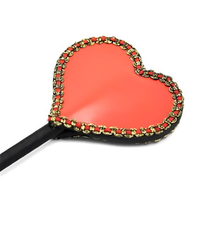 Стек в форме сердца IDEA SM из искусственной кожи, красно-чёрный, 52 см - No Taboo