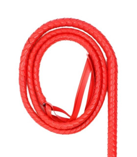 Кнут плетеный, красный, 197 см - No Taboo