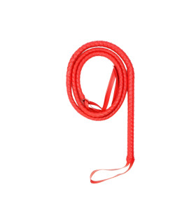 Кнут плетеный, красный, 197 см - No Taboo