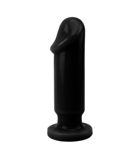 Анальна пробка у вигляді пеніса Chisa Rubicon, чорна, 16.5 х 4.8 см - No Taboo