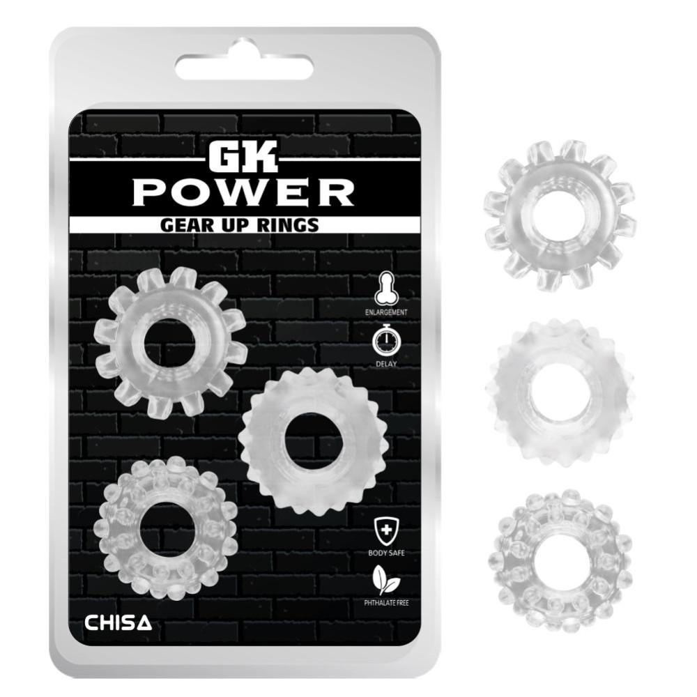Кільце ерекційне з рельєфом Chisa GK Power, прозоре, 1.6 см, 1 шт (34820), zoom