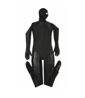 Комбинезон L БДСМ на все тело, виниловый, черный - No Taboo