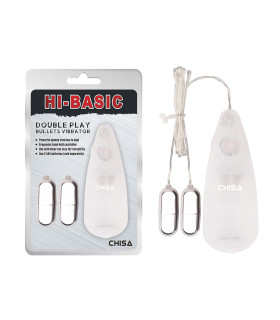 Віброкулі з провідним пультом Chisa Hi-Basic, сріблясті, 4.5 х 1.5 см - No Taboo