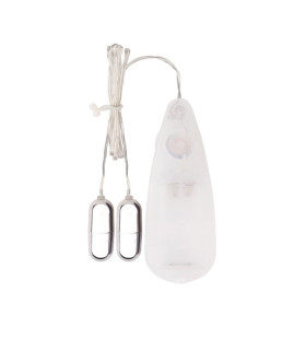 Віброкулі з провідним пультом Chisa Hi-Basic, сріблясті, 4.5 х 1.5 см - No Taboo