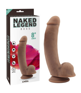 Фаллоимитатор реалистичный Chisa Naked Legend, с присоской, коричневый, 20.5 х 4.1 см - No Taboo