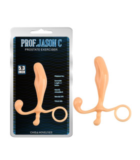 Масажер простати Chisa Prof.Jason C, бежевий, 13 х 2.5 см - No Taboo