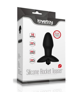 Анальная пробка с вибрацией Lovetoy, черная, 13.1 х 3.8 см - No Taboo