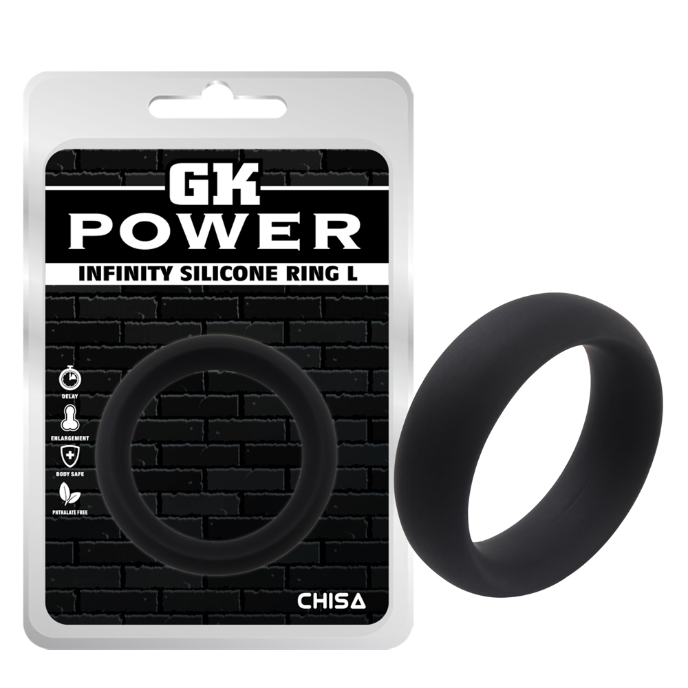 Кільце ерекційне Chisa GK Power, чорне, 4.8 см (34816), zoom