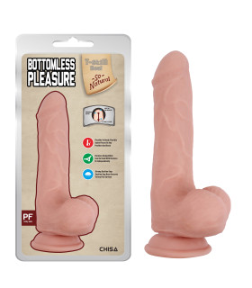 Фалоімітатор реалістичний на присосці Chisa T-skin ReaL, бежевий, 20 х 4.5 см - No Taboo