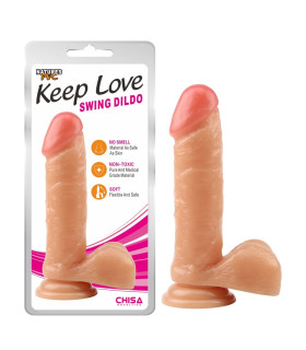 Фаллоимитатор реалистичный Chisa Keep Love, на присоске, бежевый, 20 х 4.1 см - No Taboo