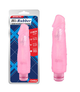 Вибратор реалистичный Chisa Hi-Rubber, розовый, 23.5 х 5 см - No Taboo