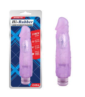 Вибратор реалистичный Chisa Hi-Rubber, фиолетовый, 23.5 х 5 см - No Taboo