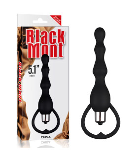 Анальна ялинка з вібрацією Chisa Black Mont, чорна, 18 х 2.5 см - No Taboo