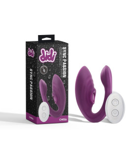 Вібратор для пари Chisa DiDi, з пультом, фіолетовий, 9.5 х 3.1 см - No Taboo