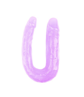 Фалоімітатор реалістичний подвійний Chisa Hi-Rubber, фіолетовий, 17 х 3.4/2.5 см - No Taboo