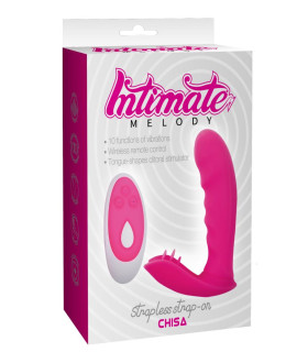 Вібратор із кліторальною стимуляцією Chisa Intimate Melody, з пультом, рожевий, 11.9 х 3.2 см - No Taboo