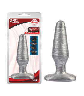 Анальная пробка Chisa Dark Muscle, серебряная, 13.7 х 4 см - No Taboo