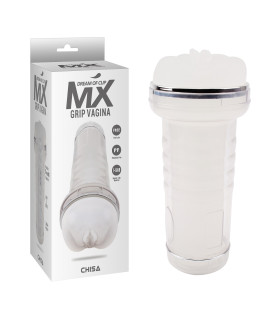 Мастурбатор вагіна реалістичний у колбі Chisa Grip Vagina, білий, 22.5 х 9.8 см - No Taboo