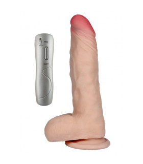 Вибратор реалистичный на присоске Achilles, с пультом, киберкожа, 21 х 4 см - No Taboo