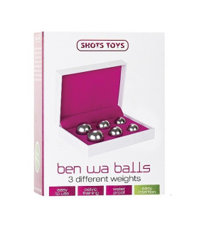 Набір вагінальних кульок Shots Toys, срібні, 6 шт. - No Taboo