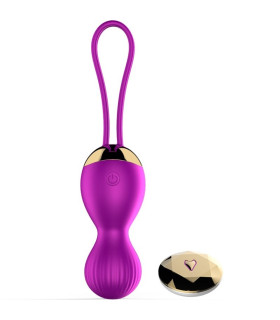 Вагинальные шарики с вибрацией Fox, фиолетовые, 7.5 х 3.3 см - No Taboo
