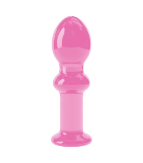 Анальная пробка 4.5" Glass Romance Lovetoy, розовая, 11.5 х 3.3 см - No Taboo
