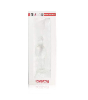 Анальная пробка LoveToy Glass Romance, прозрачная, 11.4 х 3.3 см - No Taboo