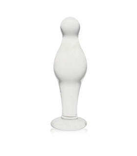 Анальная пробка LoveToy Glass Romance, прозрачная, 11.4 х 3.3 см - No Taboo